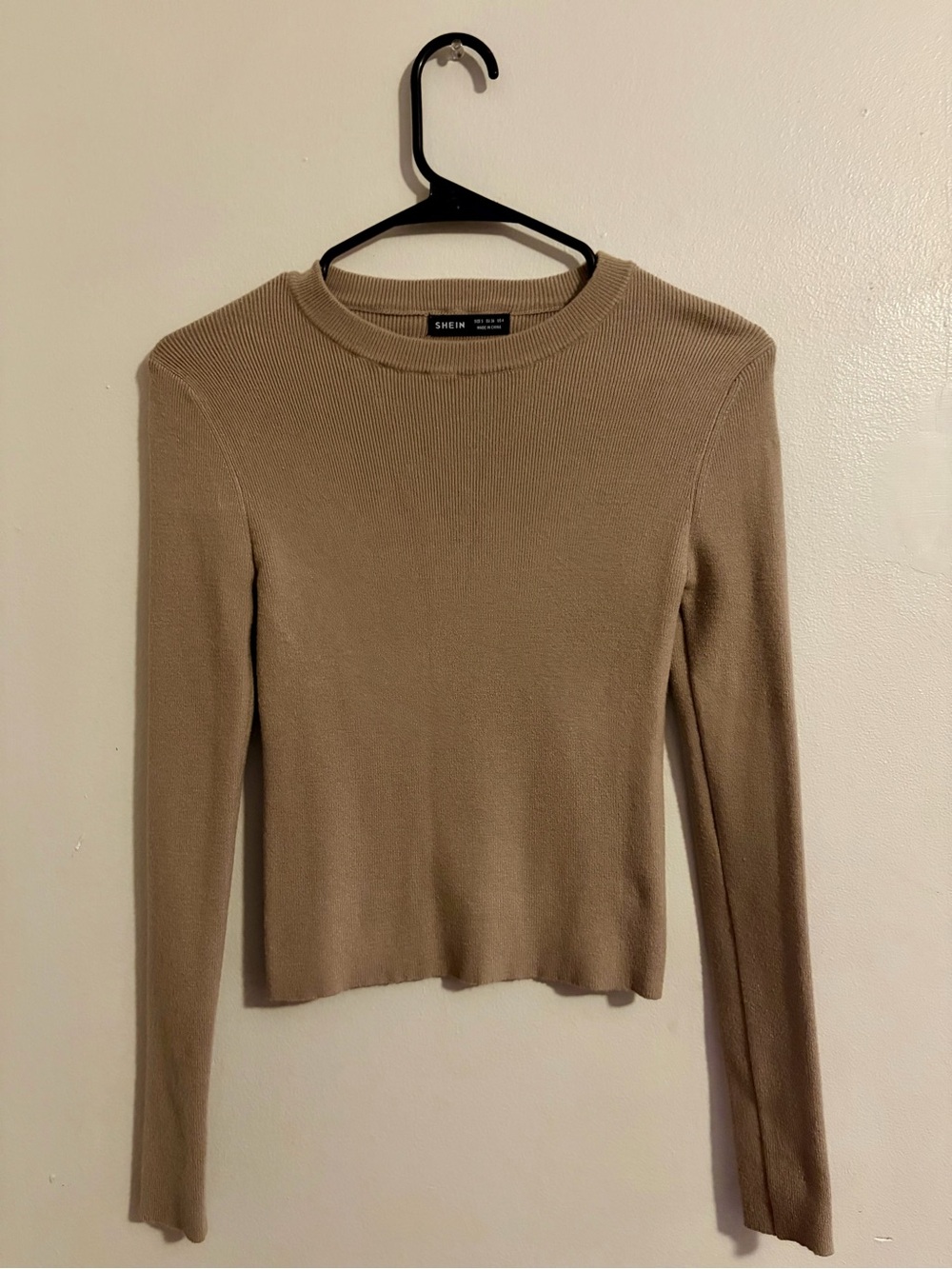 Shein Crew Neck Sweater in Brown Size S